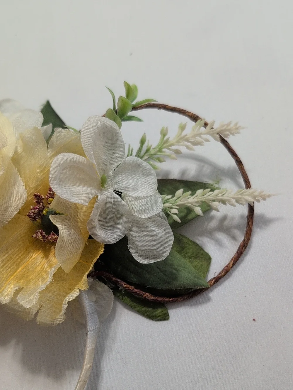 Disney Floral Yellow Rose Ears Headband Used